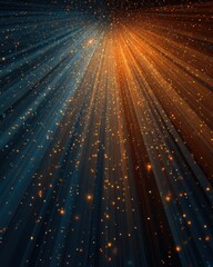 Stunning Abstract Background with Rays of Light and Glittering Particles
