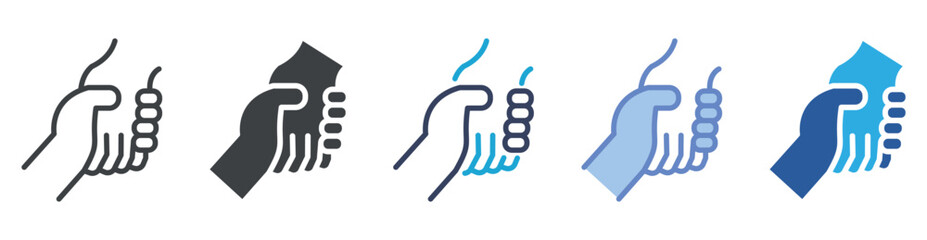 Support icon set multiple style collection