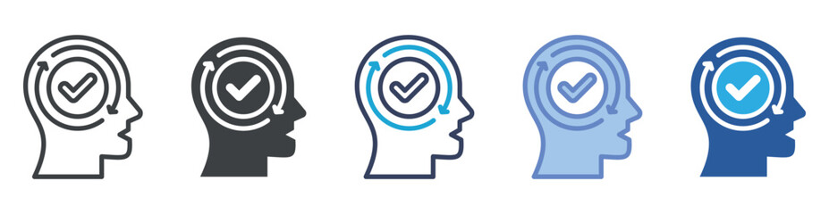 Self Corrective icon set multiple style collection