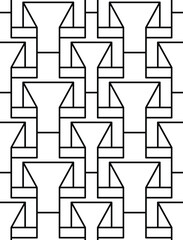 Seamless geometric pattern shape background black and white