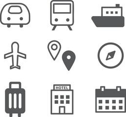 旅行アイコンセット