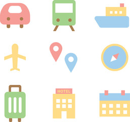 旅行アイコンセット