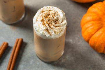 Sweet Homemade Iced Pumpkin Spiced Latee PSL