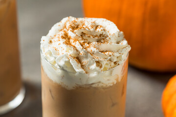 Sweet Homemade Iced Pumpkin Spiced Latee PSL