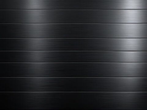 Black metal panel background with parallel horizontal lines, shiny and textured