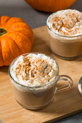 Sweet Homemade Warm Pumpkin Spice Latte