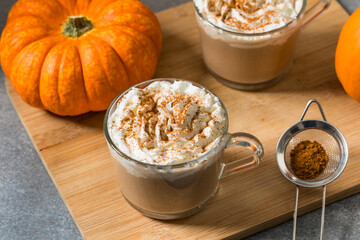 Sweet Homemade Warm Pumpkin Spice Latte