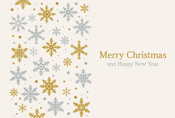 A Christmas Greetings card studded with snowflakes.
A cute and stylish gift, white, gold, silver. / 雪の結晶が散りばめられたクリスマスグリーティングカード 可愛いオシャレな贈り物 金銀白