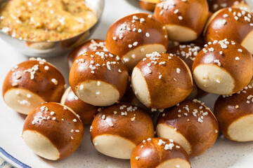 Salty Homemade Soft Pretzel Bites