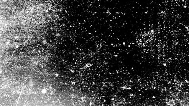 Dust and scratches design. Aged photo editor layer. Black grunge abstract background, copy space, with textured details.