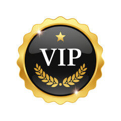 Fototapeta premium Premium VIP Access Emblem with Golden Laurel Wreath Symbolizing Exclusivity and Elegance