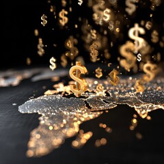 A dollar sign is floating in the air