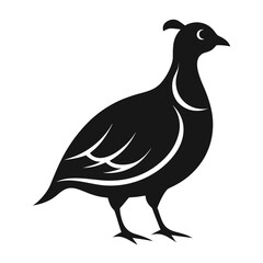 Partridge Silhouette Line Art Vector Illustration Elegant Bird Design for Creative Projects