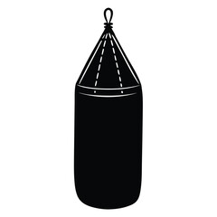 vector illustration of gym punching bag