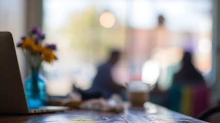 establishment. Small business owner focused on work at restaurant table with blurred background. pitch deck slides, case study pages, designed for brand storytelling and e-commerce strategy.
