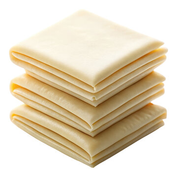 Spring Roll Sheets Isolated on Transparent Background Pile of Raw Pastry Wrappers Food Ingredient
