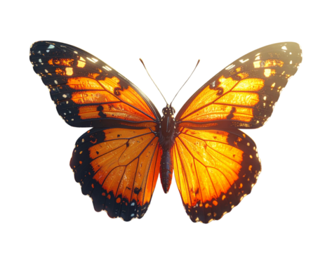 Fantasy Viceroy Butterfly with Glowing Wing Edges