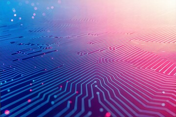 Abstract digital circuitry pattern with vibrant gradient for technology and innovation themes
