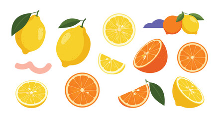 A vibrant collection of fresh citrus fruits including lemons and oranges.