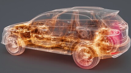 X-ray of the vehicle and chassis.