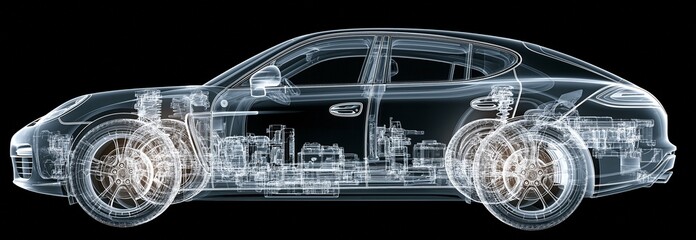 X-ray of the vehicle and chassis.