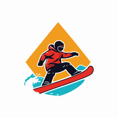 Snowboarding cartoon design vector illustration