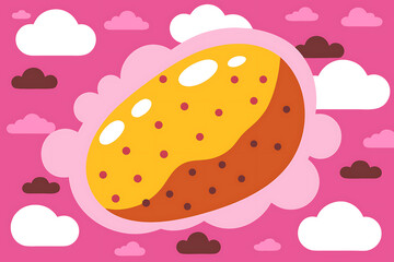 big  potato on white