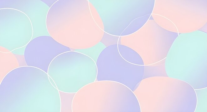soft pastel abstract bubble shapes background