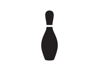 Vector art of bowling pin, a symbol for bowling sport game