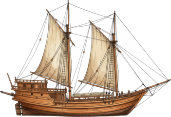 Pinisi Wooden Sailing Ship