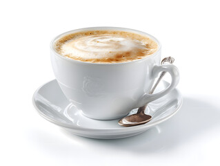 Elegant Viennese Coffee Cup with Melange Design for Cafe and Culinary Photography