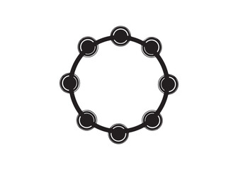 Vector art of circular connection, a network of interconnected nodes