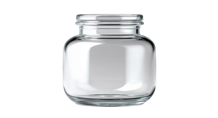 A clear glass jar with a metal lid, suitable for storing various items in a kitchen or household setting.