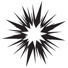 Dynamic Black and White Starburst Explosion Graphic