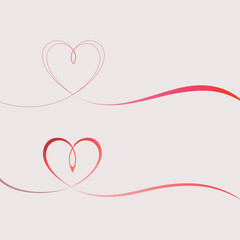 Romantic hearts in minimalist style perfect for Valentines day or any celebration of love and relationships