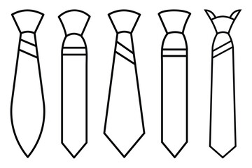 Necktie set icon vector illustration.
