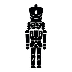 Nutcracker Soldier Christmas Toy Silhouette.