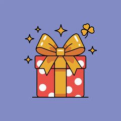 vector illustration of a gift