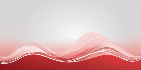 Obraz premium Abstract red wave background with flowing lines and vector design elements