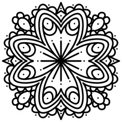 abstract floral ornament mandala design