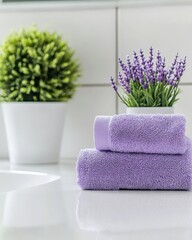 Lavender lavender bath towel