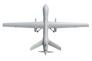 Transparent PNG — Top-Down View of MQ-9 Reaper UAV