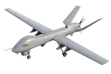 Fototapeta premium CAIG Wing Loong II Drone 3D Render – Transparent PNG, Isolated
