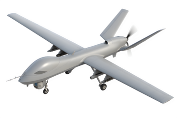 CAIG Wing Loong II Drone 3D Render – Transparent PNG, Isolated