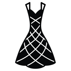sheer mesh overlay dress vector icon