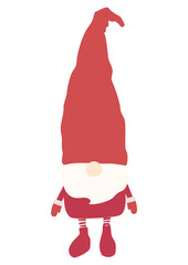 北欧の妖精トムテ　クリスマス用ベクターイラスト