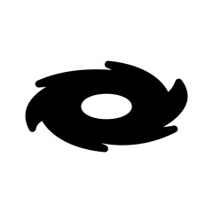 Vector solid black icon for Hurricane
