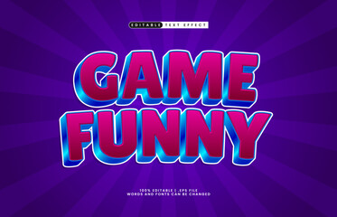 Obraz premium game funny editable text effect