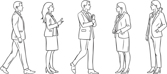 businesswoman line illustration, working woman sketch, corporate female art, professional lady drawing, standing woman figure vector, confident female artwork, office woman design, elegant posture doo