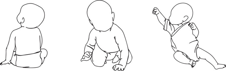 baby illustration, toddler art, childhood vector, innocence design, infant drawing, family life, kid sitting, young child sketch, baby posture, parent love
